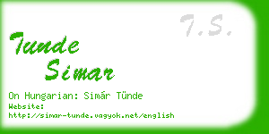 tunde simar business card